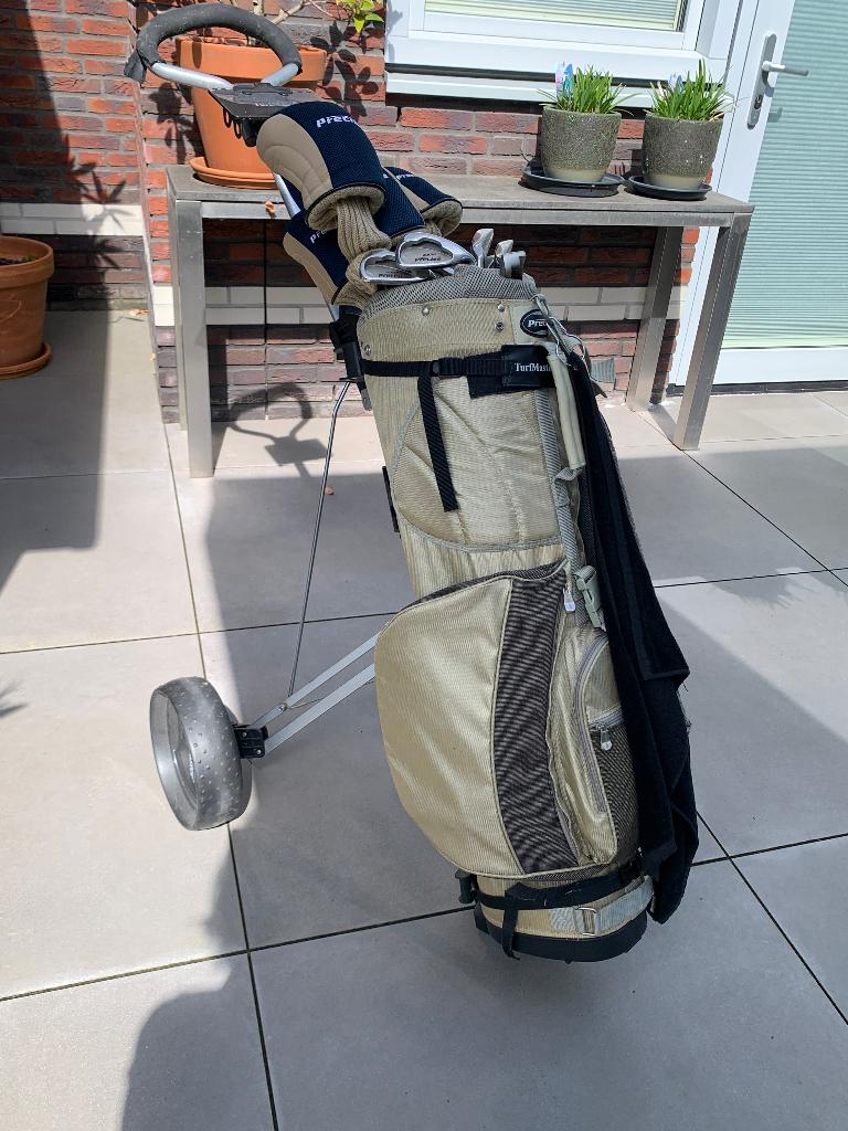 Golfset dames incl trolley, Ophalen, Zo goed als nieuw