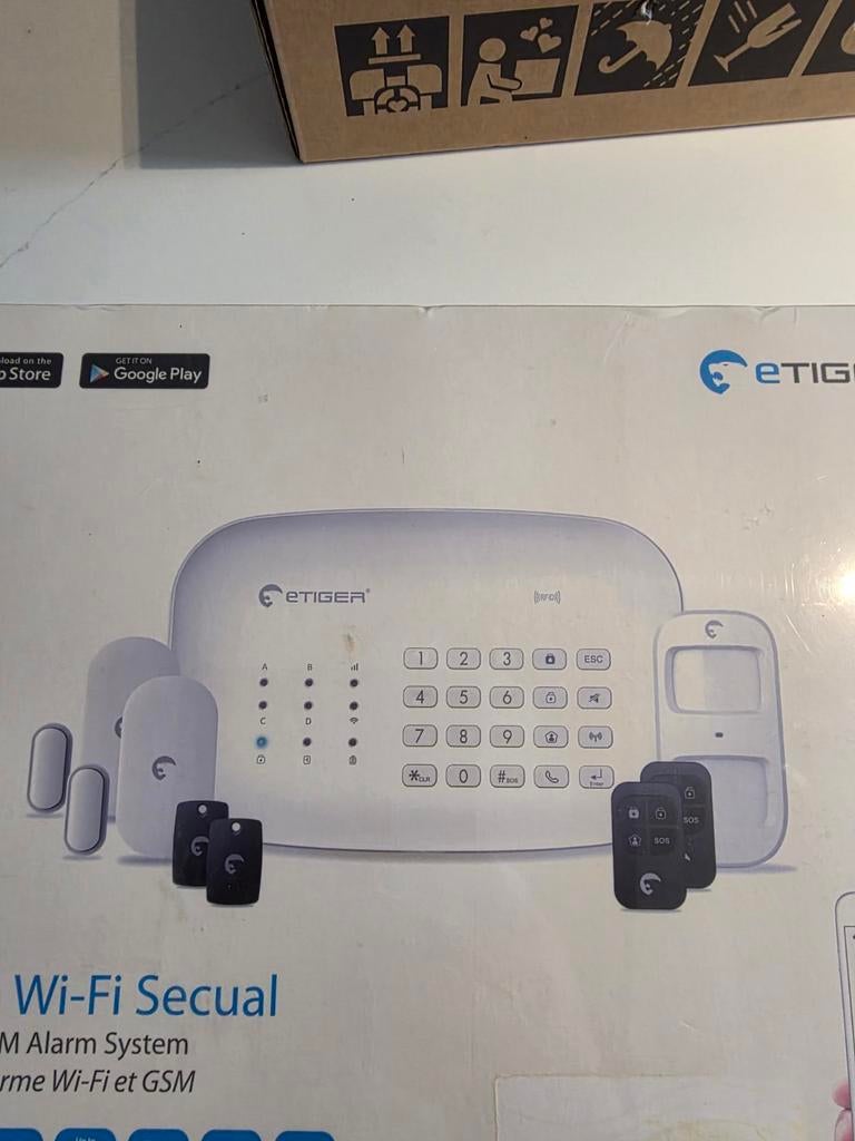 eTiger S5 Sim Wi-Fi Secual GSM Alarmsysteem, Doe-het-zelf en Verbouw, Alarmsystemen, Beweging, Draadloos, Nieuw, Ophalen of Verzenden