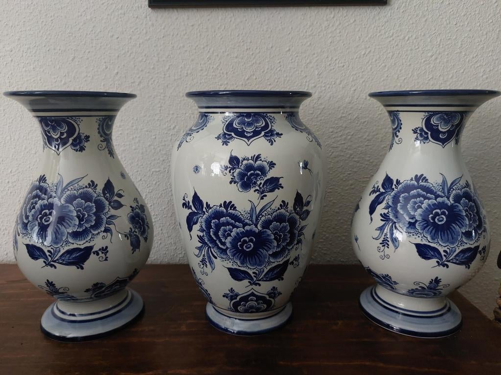DELFTBLAUWE VAZEN/KASTSTEL, Antiek en Kunst, Antiek | Vazen, Ophalen