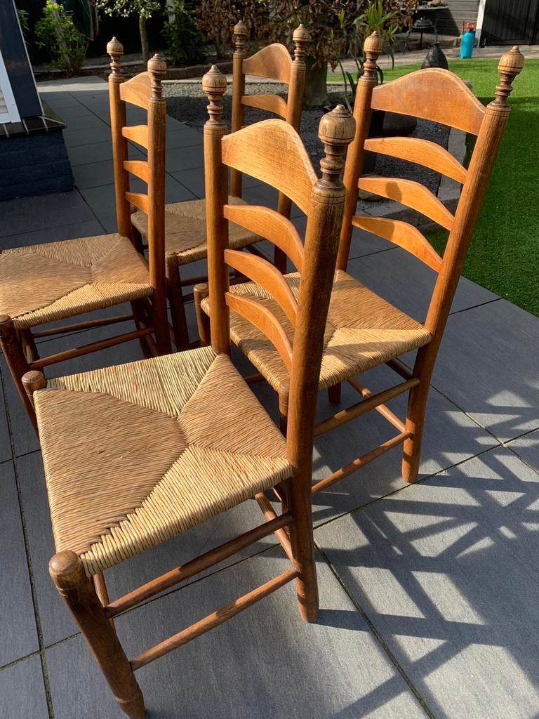 Mooie set antieke knopstoelen !!!, Ophalen