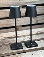 Set van 2 draadloze, dimbare tafellampen, Huis en Inrichting, Zwart, Ophalen of Verzenden, Zo goed als nieuw, Metaal