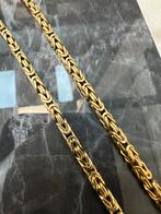 14k Gouden Massieve Koningsketting, Ophalen of Verzenden, Zo goed als nieuw, Goud