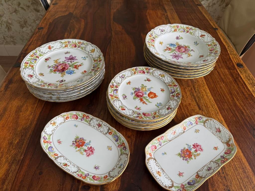 Antiek servies voor 6 personen., Antiek en Kunst, Ophalen