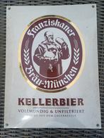 Franziskaner emaille bord, Verzamelen, Biermerken, Ophalen of Verzenden, Gebruikt, Reclamebord, Plaat of Schild, Overige merken