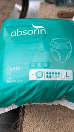 Incontinentie broekjes  Absorin Pants Fit maat L, Diversen, Verpleegmiddelen, Ophalen of Verzenden, Nieuw