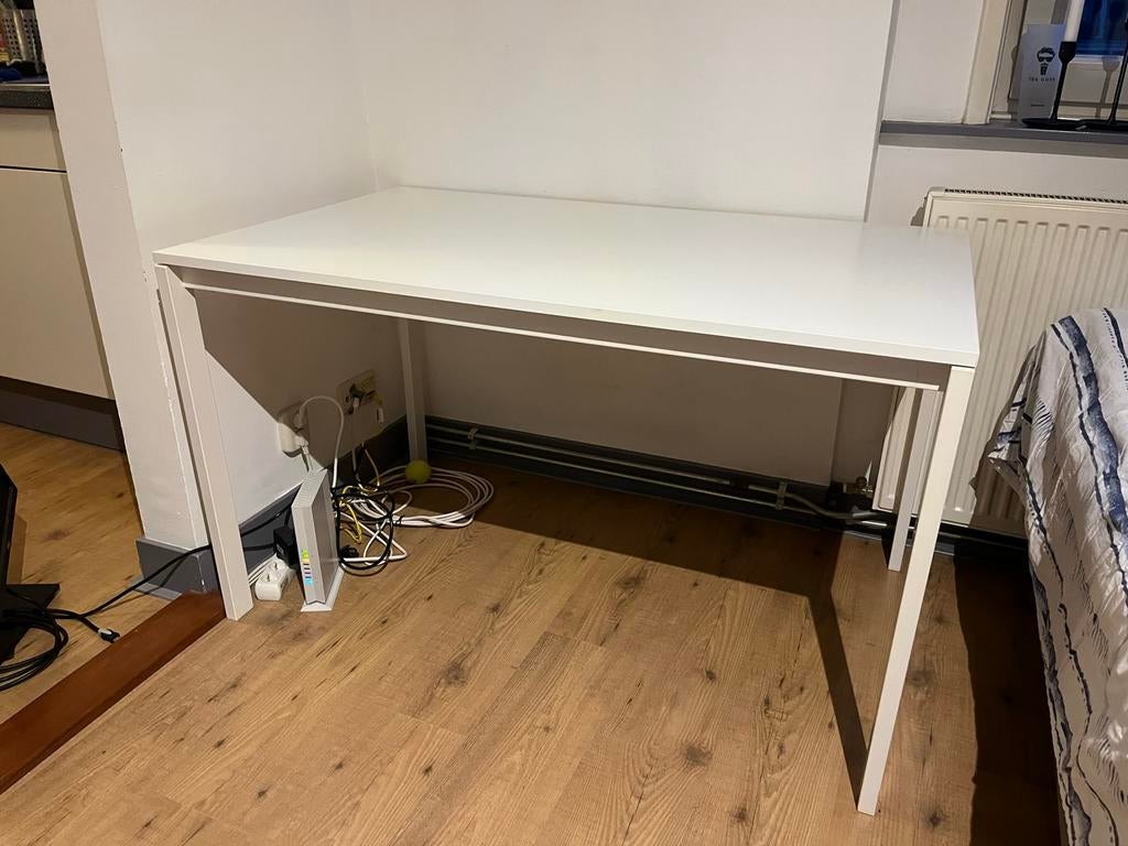 Ikea Vihals tafel - Wit, 125x74 cm, Huis en Inrichting, Ophalen, Overige materialen, Gebruikt, 100 tot 150 cm