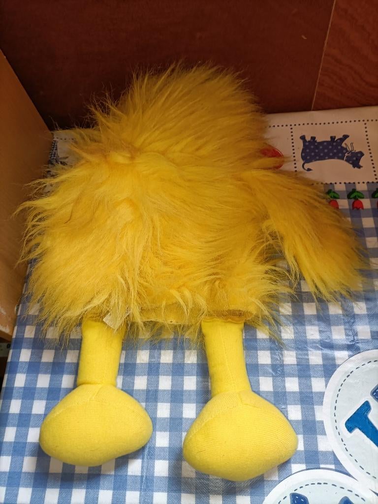 Kraai handpop vogel geel rekenhulp school 38 cm groot, Ophalen of Verzenden, Zo goed als nieuw, Overige typen