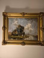 Oud Vlaams olieverf schilderij - Landschap met vee, Antiek en Kunst, Ophalen
