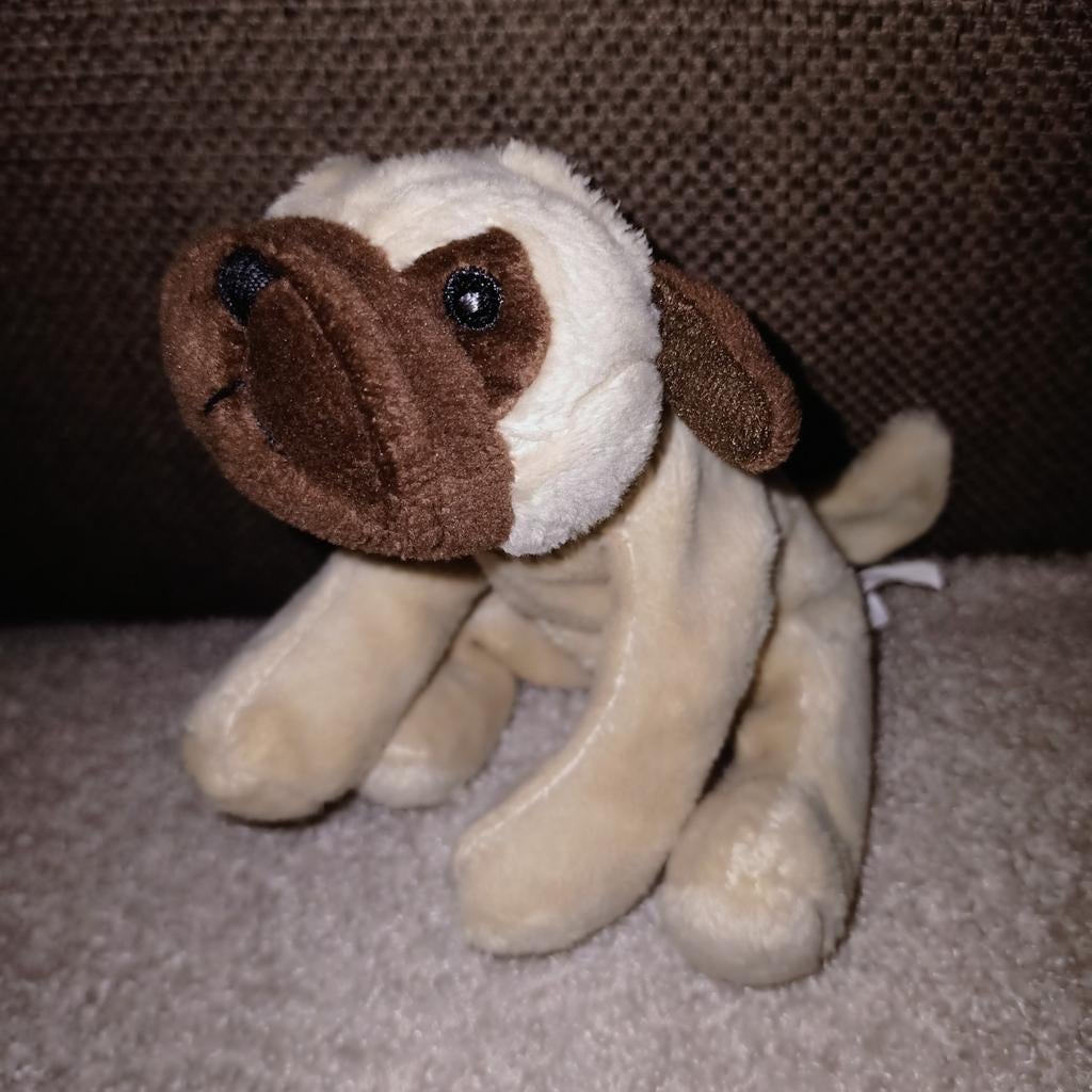 My friend, elcee, unitoys mops hondje, beige bruin., Kinderen en Baby's, Speelgoed | Knuffels en Pluche, Overige merken, Wasbaar