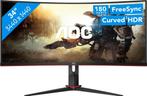 AOC CU34G2XP/BK ultrawide 21:9 monitor 34 inch 180 hertz, Computers en Software, Monitoren, Curved, VA, Zo goed als nieuw, Minder dan 1 ms