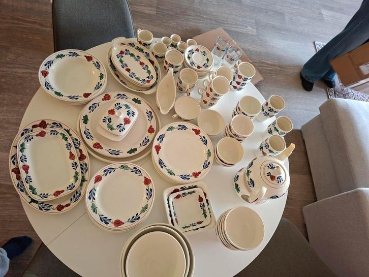 Boerenbont servies, uitgebreid, Huis en Inrichting, Keuken | Servies, Boerenbont, Aardewerk, Ophalen of Verzenden