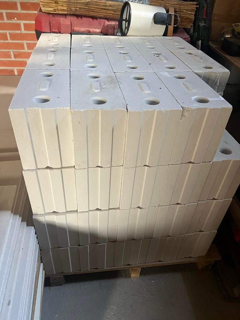 Kalkzandsteen velling blokken 15x30x20 - 30/40 stuks, Doe-het-zelf en Verbouw, Ophalen of Verzenden, Gebruikt, Kalkzandstenen