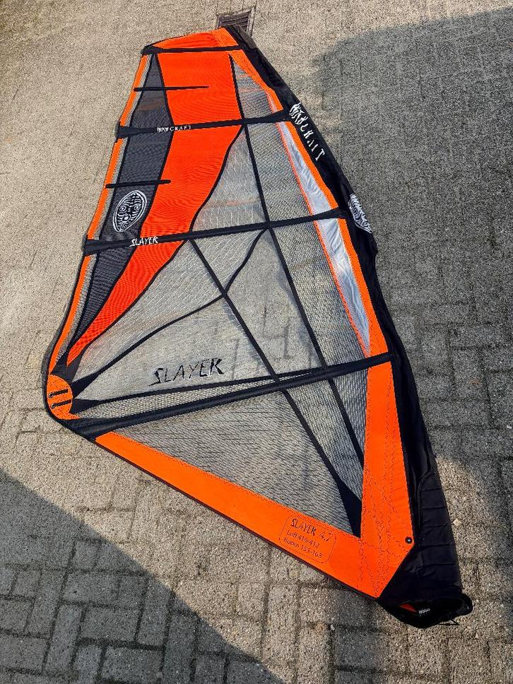 Witchcraft Slayer 4.7 en 5.2, Watersport en Boten, Windsurfen, Gebruikt, Complete set, Met draagtas, Minder dan 5 m², Ophalen