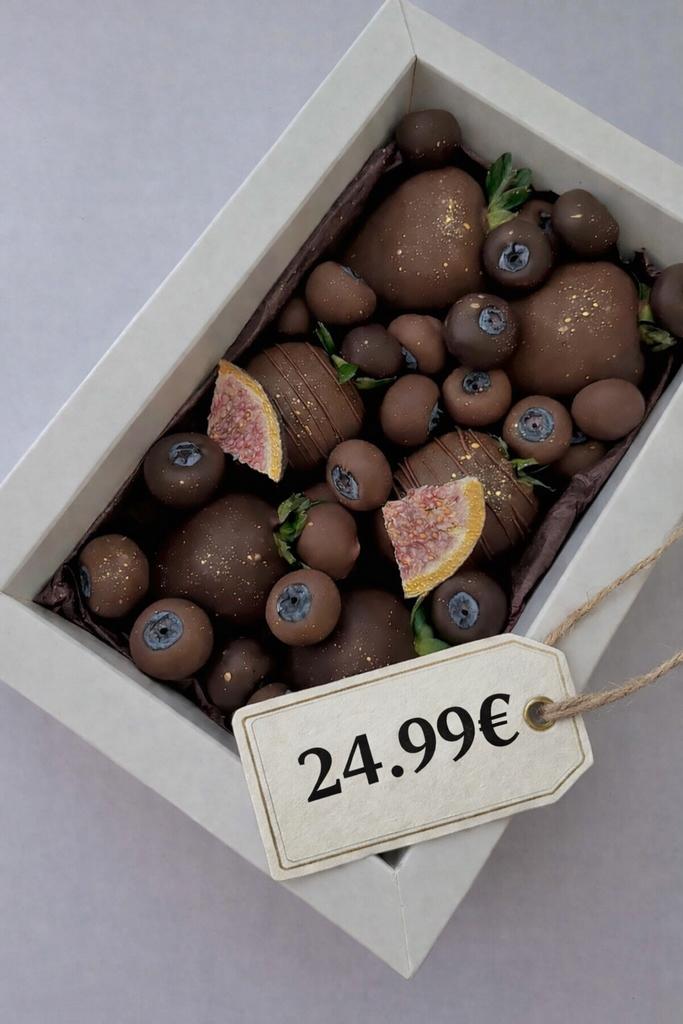 Luxe Chocolade-Aardbeien Cadeaubox – Vers & Handgemaakt, Ophalen of Verzenden