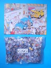 In de autospuiterij 1000 st nr. 21055-02, Ophalen, 500 t/m 1500 stukjes, Zo goed als nieuw, Legpuzzel