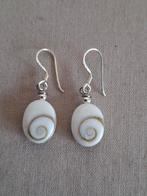Zilveren(925) oorbellen met schelp, Verzenden, Nieuw, Zilver