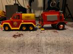 Brandweerman Sam  met aanhanger, Ophalen of Verzenden, Gebruikt