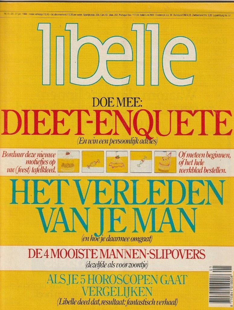 Vintage Libelle 1984 n.4 vader & zoon matching mode, Verzenden, 1980 tot heden, Nederland, Tijdschrift