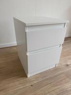 Kleine witte ladekast met 2 lades, Huis en Inrichting, Kasten | Ladekasten, Ophalen, Gebruikt, 1 of 2 laden, Minder dan 100 cm