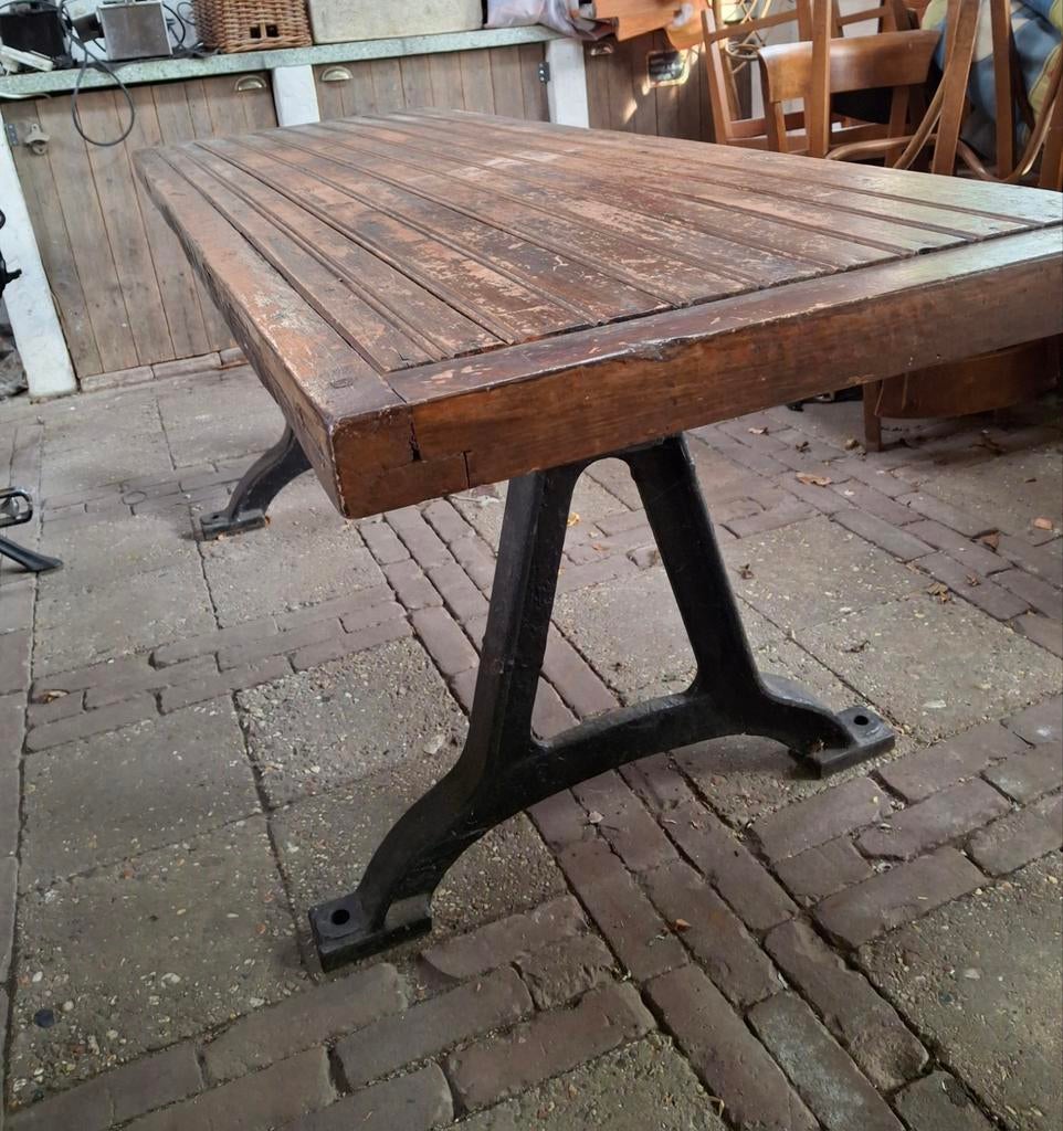 Industriële tafel., Ophalen of Verzenden, Rechthoekig, 150 tot 200 cm, 50 tot 100 cm