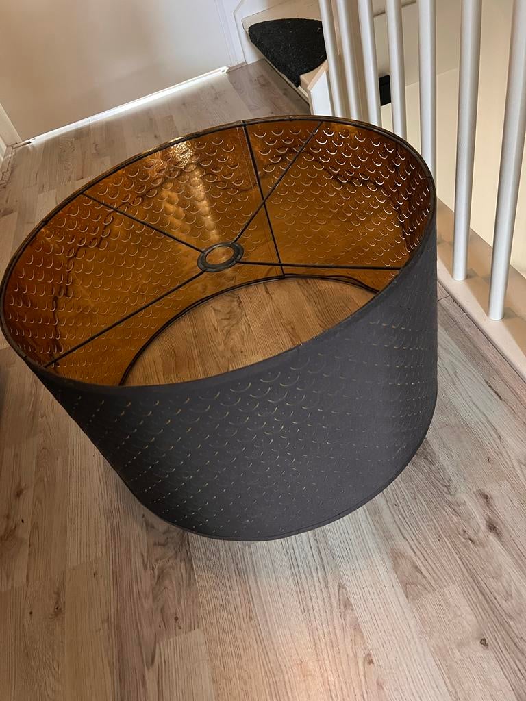 Lampenkap Nymo IKEA zwart/goud, Ophalen, Gebruikt, Zwart, Rond