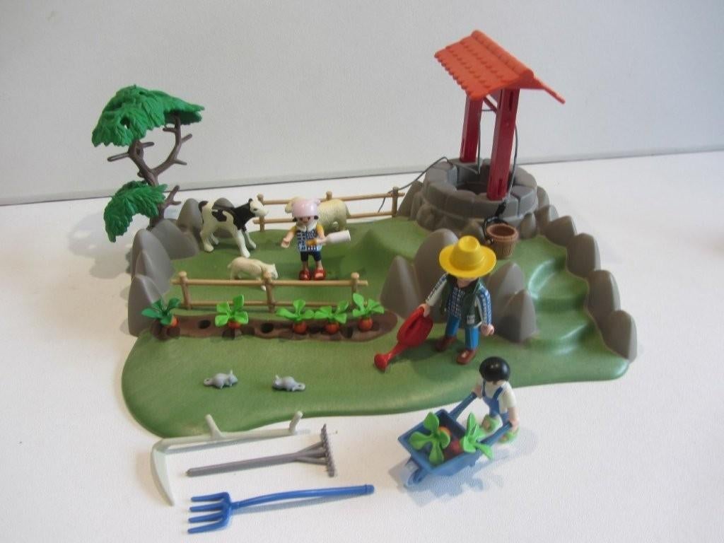 Playmobil 4131Boer met dieren en wortelen in de grond, Ophalen of Verzenden, Gebruikt, Los playmobil