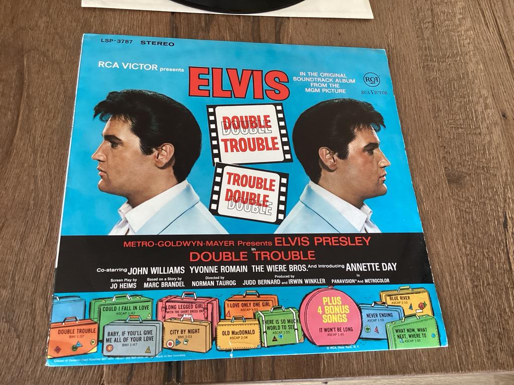 Elvis Presley - Double Trouble LP (Soundtrack), Cd's en Dvd's, Vinyl | Pop, Gebruikt, Fotohoes, 1960 - 1969, 12 inch, Ophalen of Verzenden