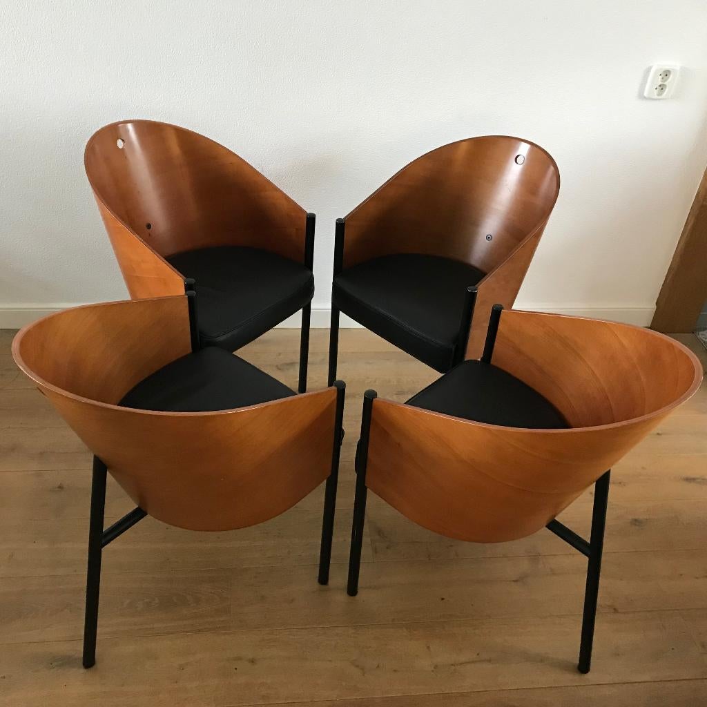 Set 4 IZGS Driade Starck Aleph De Costes stoel design, Huis en Inrichting, Zwart, Ophalen of Verzenden, Zo goed als nieuw, Nvt