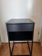Zwart nachtkastje met lade, Ophalen, Gebruikt