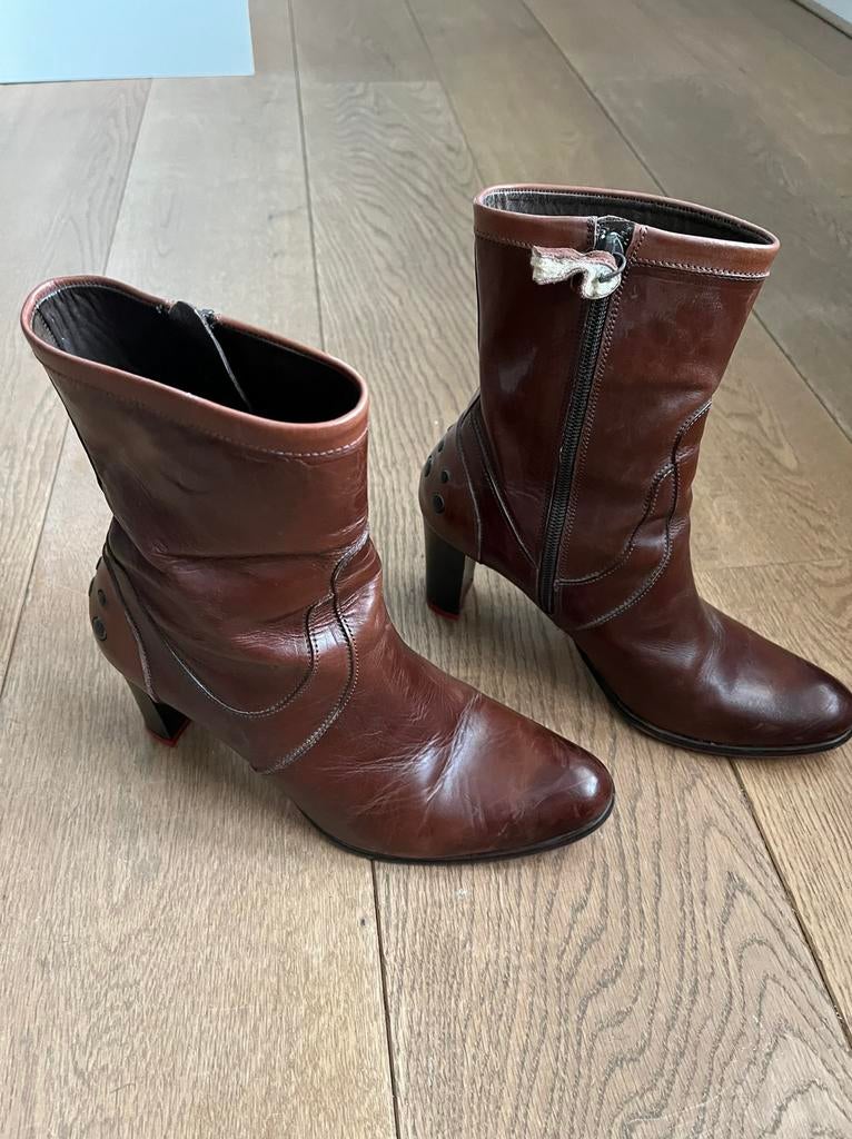 Halfhoge laarsjes Floris van Bommel, Bruin, Lage of Enkellaarzen, Ophalen of Verzenden, Zo goed als nieuw