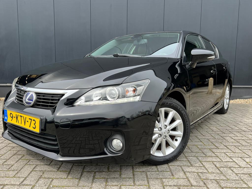 Lexus CT 200h Hybride Aut/VolLeer/Navi/OrgNl/Nap, Auto's, Lexus, Euro 5, Zwart, 4 cilinders, Zwart