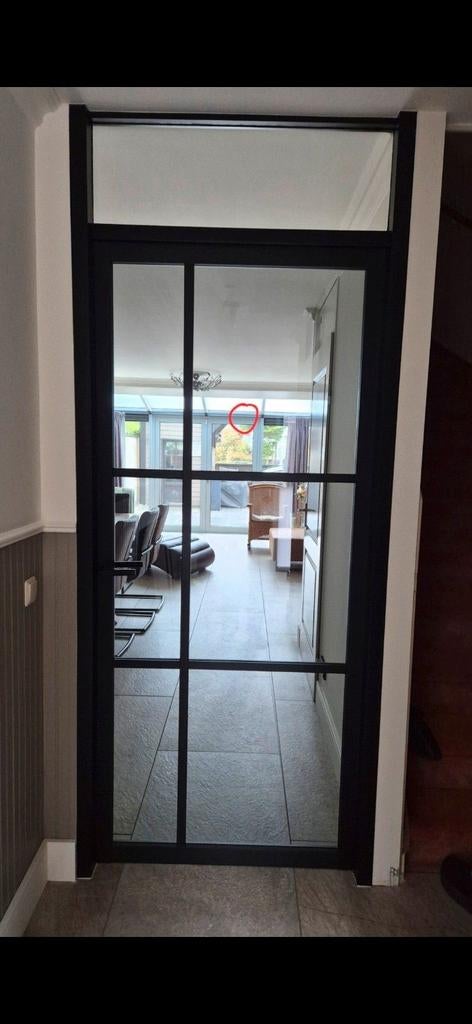 Luxe binnendeur met rookglas, Ophalen, Zo goed als nieuw