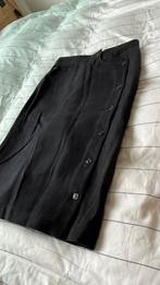 G-Star Kokerrok met knopen, Maat 29, Kleding | Dames, Zwart, Ophalen of Verzenden, Zo goed als nieuw, Knielengte