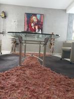 eetkamertafel glas, Ophalen, 100 tot 150 cm, New classic, 200 cm of meer