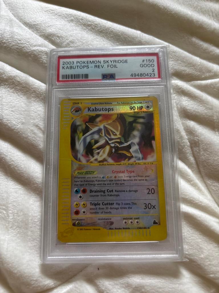 Kabutops Skyridge PSA 2, Ophalen of Verzenden, Gebruikt, Losse kaart, Foil