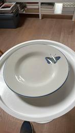 4 prachtige 31 cm diepe borden Harlinger aardewerk handbesch, Antiek en Kunst, Ophalen of Verzenden