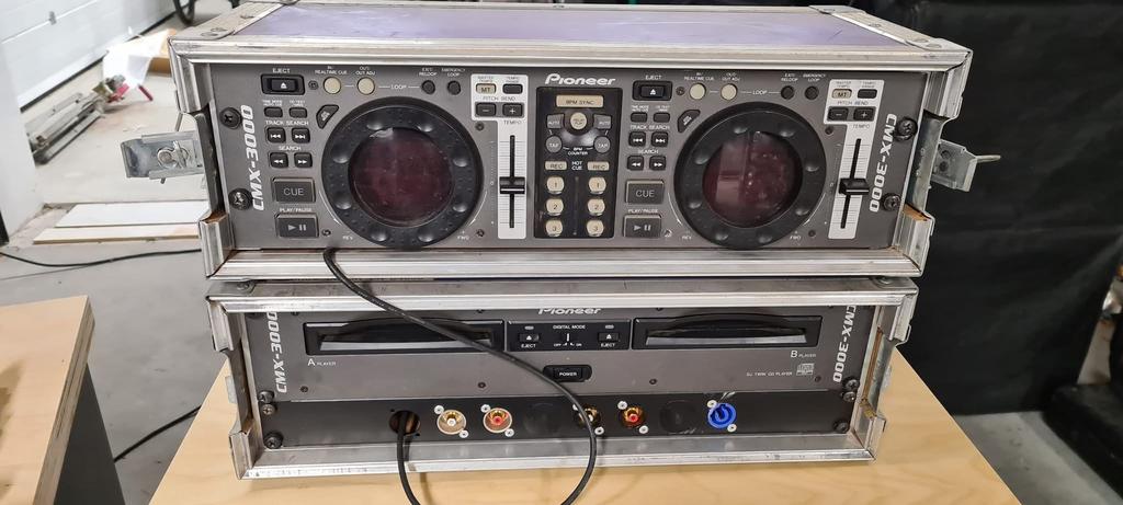 Pioneer CMX-3000 dubbele CD-speler in flightcase, Ophalen of Verzenden, Gebruikt