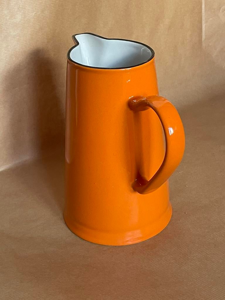 Oranje kan/vaas Cabanaz, Huis en Inrichting, Keramiek, Overige typen, Ophalen of Verzenden, Zo goed als nieuw