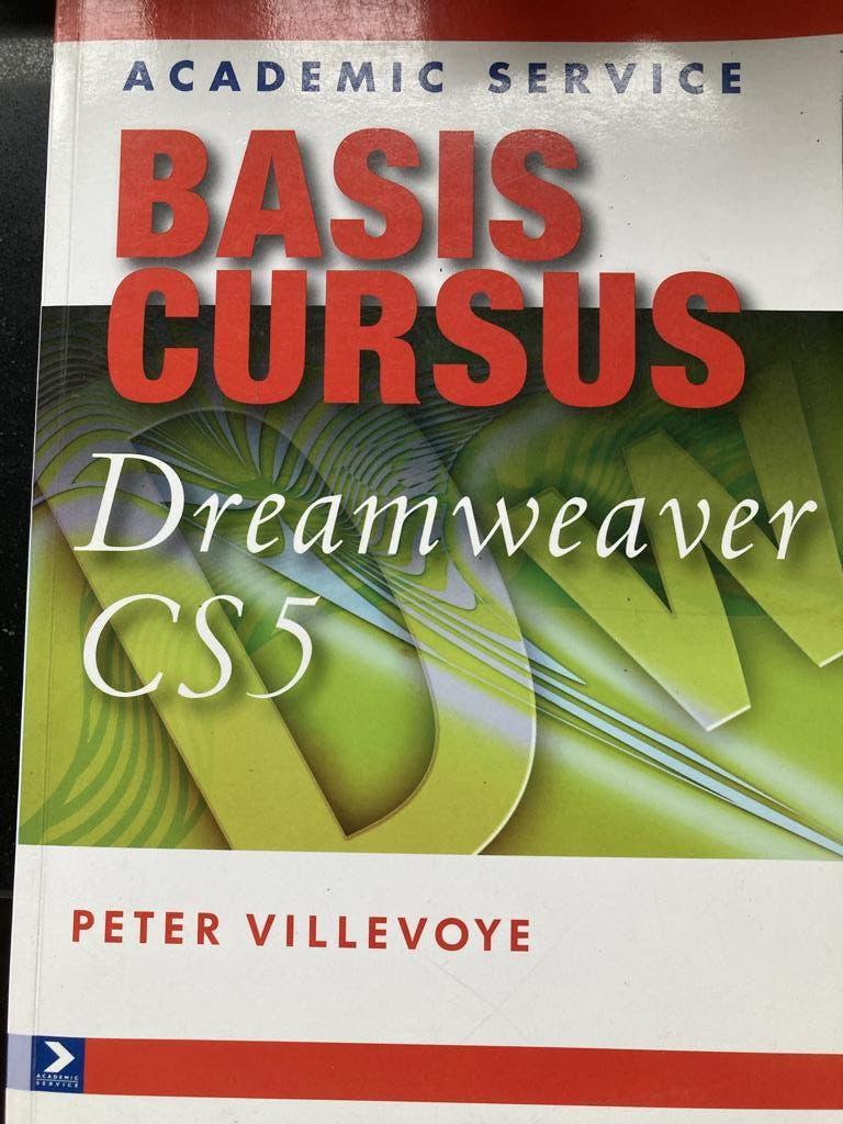 Basiscursus     Dreamweaver, Ophalen of Verzenden, Gelezen, Internet of Webdesign, Peter Villevoye