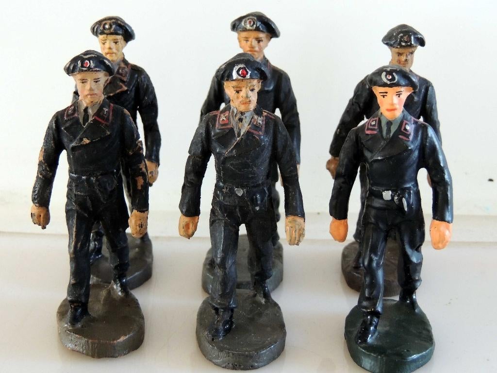 6 stuks Elastolin Panzerleute Deutsche Produktion, Ophalen of Verzenden