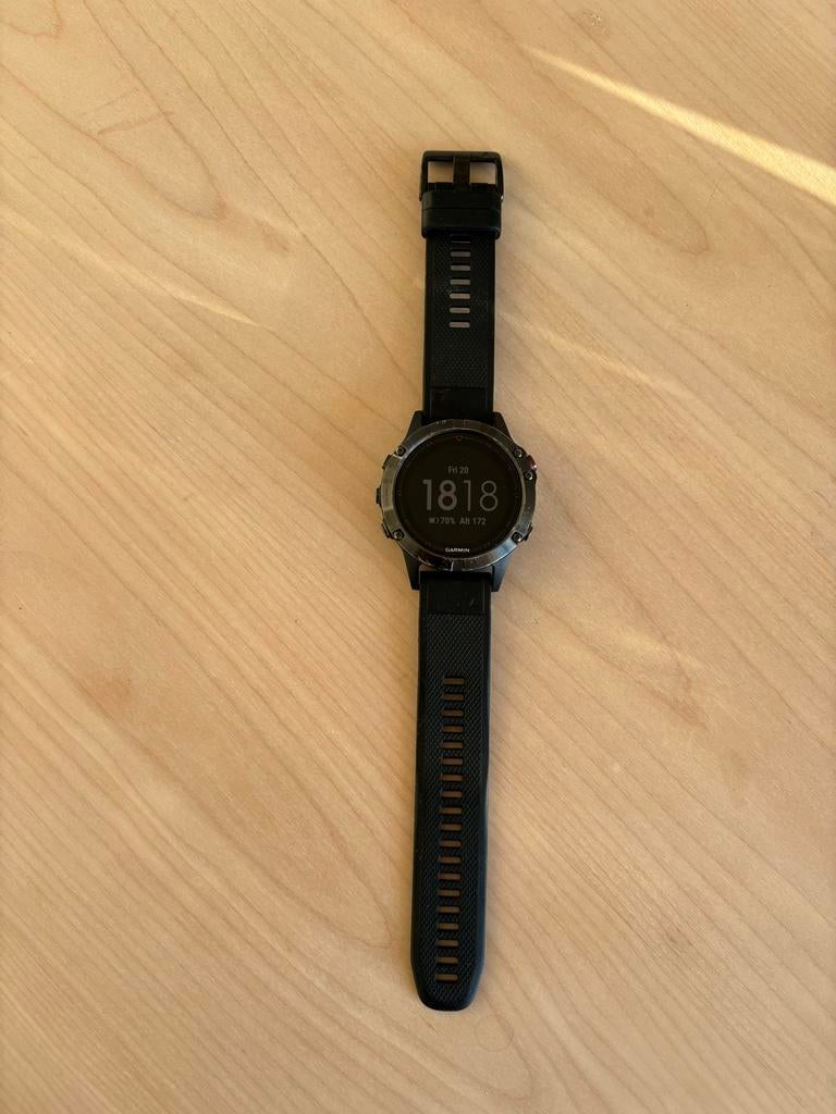Garmin Fenix 5, Sieraden, Tassen en Uiterlijk, Sporthorloges, Hoogte, Zwart, Ophalen of Verzenden, Waterdicht
