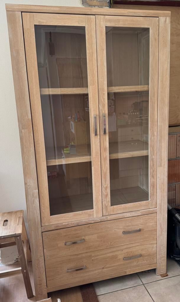 Vitrinekast, Huis en Inrichting, Ophalen, Met deur(en), 50 tot 100 cm, Zo goed als nieuw