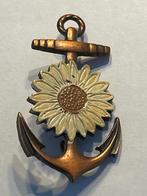 Vintage Nederlandse koopvaardij insigne, Verzenden, Marine, Nederland, Embleem of Badge