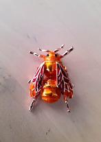 Mooie broche bij hommel insect strass, Sieraden, Tassen en Uiterlijk, Broches, Overige materialen, Minder dan 4 cm, Ophalen of Verzenden