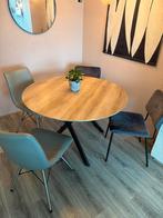 Eetkamer set tafel en stoelen, Huis en Inrichting, Tafels | Eettafels, Ophalen, Gebruikt, 100 tot 150 cm, Rond