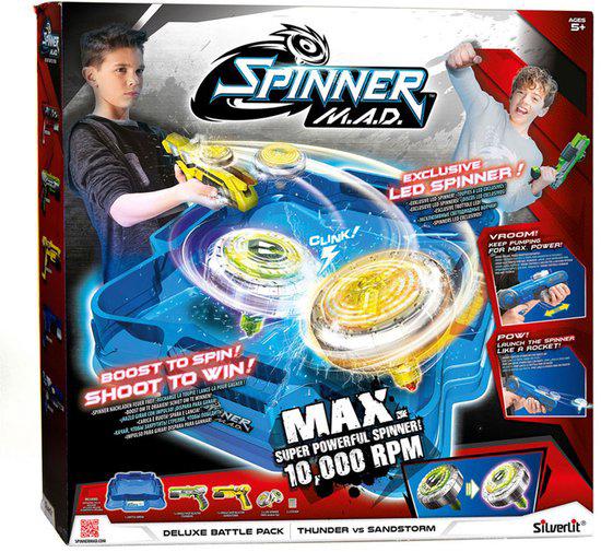 Spinner MAD battle arena met 2 pistolen en 2 spinners, Ophalen, Zo goed als nieuw, Jongen of Meisje