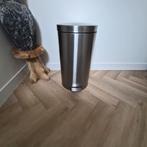 Brabantia newlcon pedaalemmer 60 liter matt steel, Ophalen, Gebruikt, 50 tot 75 cm, 40 liter of meer