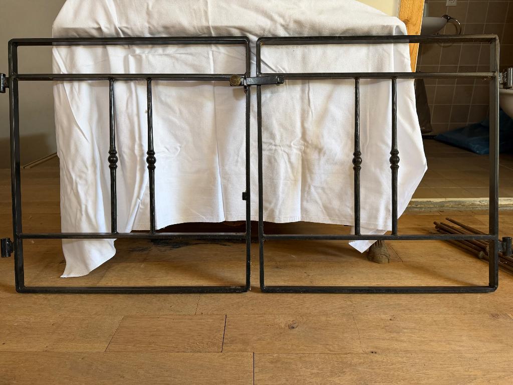 Dubbel tuinpoortje metaal, Ophalen, 100 tot 150 cm, Zo goed als nieuw, Draaipoort