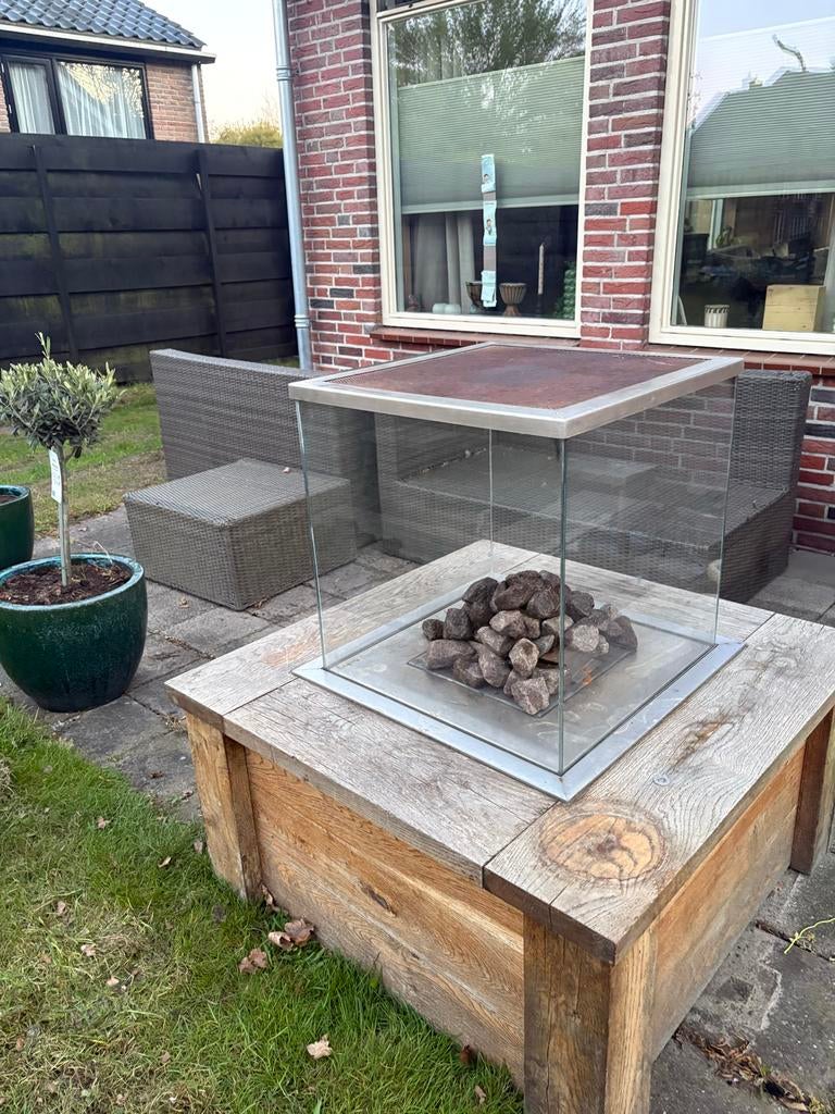 Boley Terrashaard op Aardgas –Robuust model glazen ombouw, Ophalen, Gebruikt