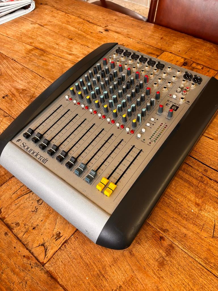 Soundcraft Spirit E6 Mengtafel - Compacte Mixer, Ophalen, Gebruikt, 5 tot 10 kanalen, Microfooningang